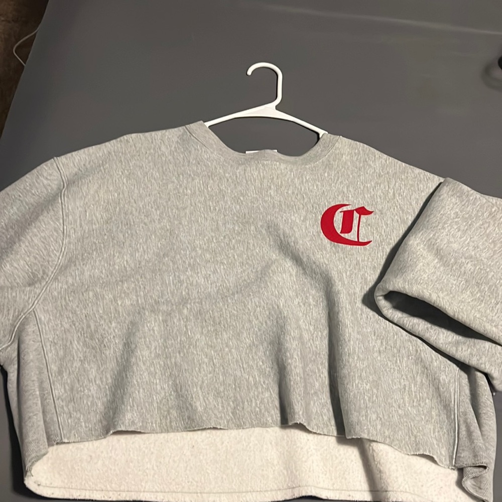 cropped champion sweater